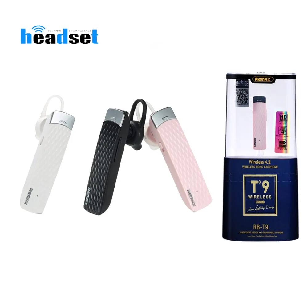 Original Remax RB T9 Wireless Bluetooth Headphones Volume Control