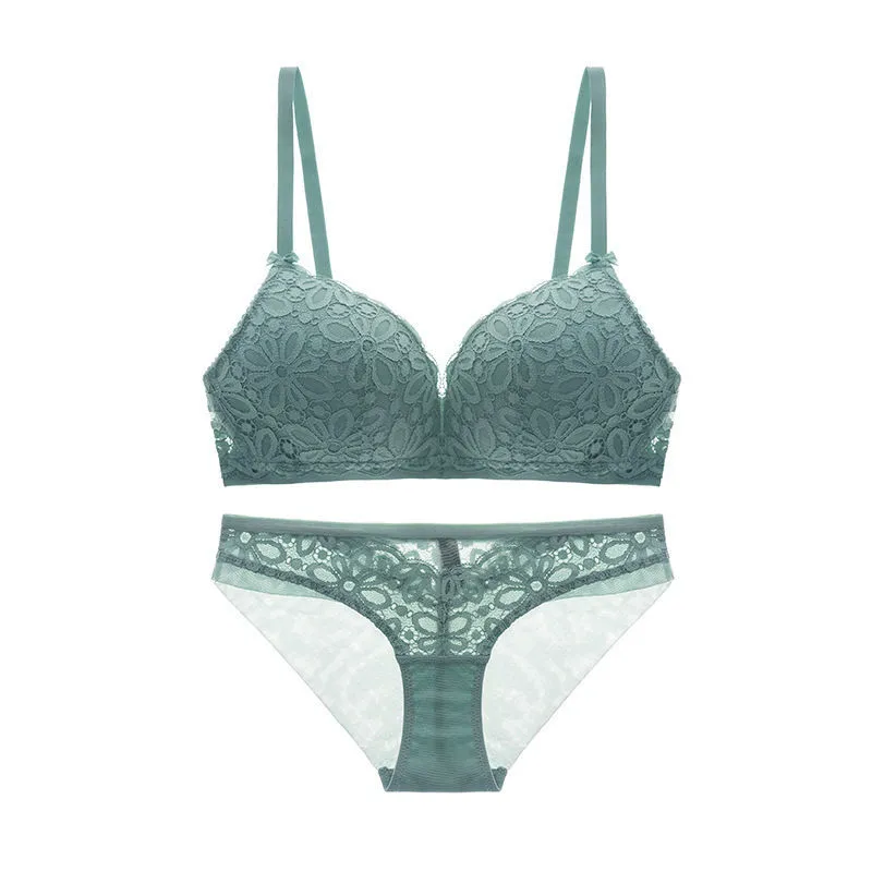 Buy Zivame Sensuous Over-Lay Lace Bra - Green at