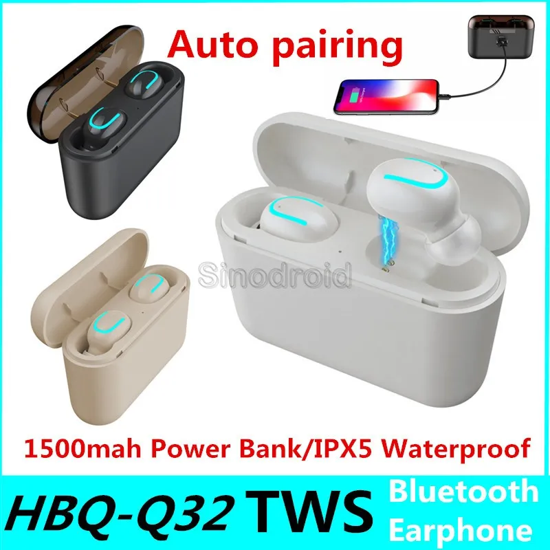 Bluetooth 5.0 Earphone HBQ Q32 TWS True Wireless Head Phone Mini ...