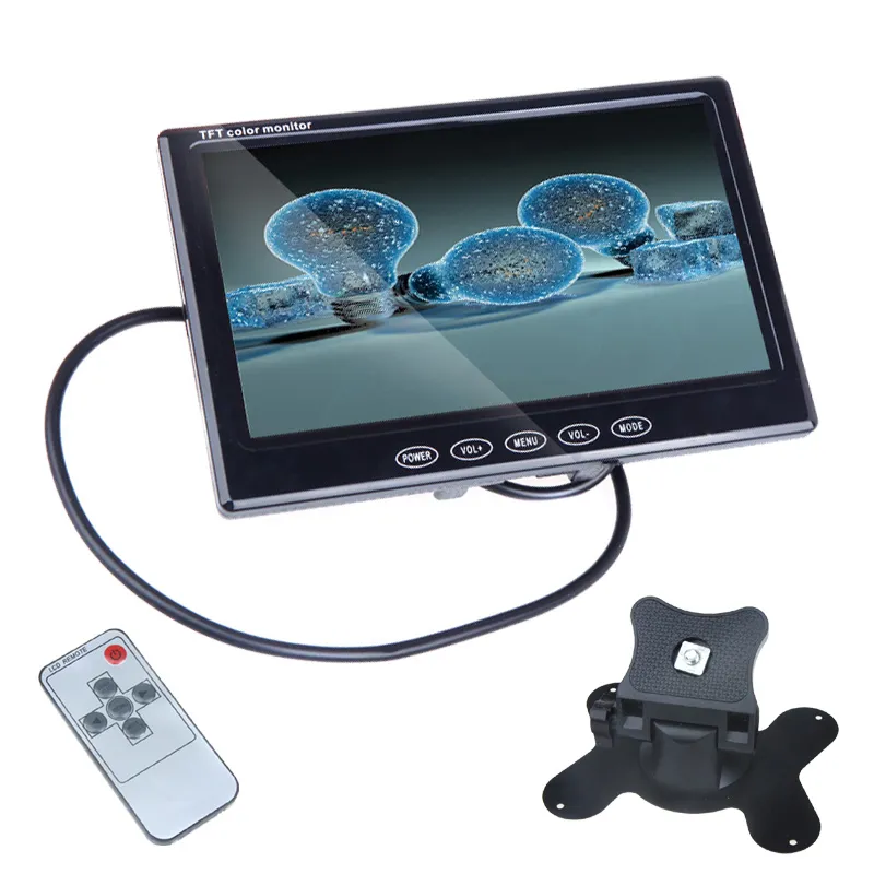 Freeshiping 7 "TFT LCD Moniteur de voiture Auto TV Caméra de recul de voiture avec moniteur miroir Aide au stationnement Sauvegarde Moniteur de recul Écran DVD de voiture