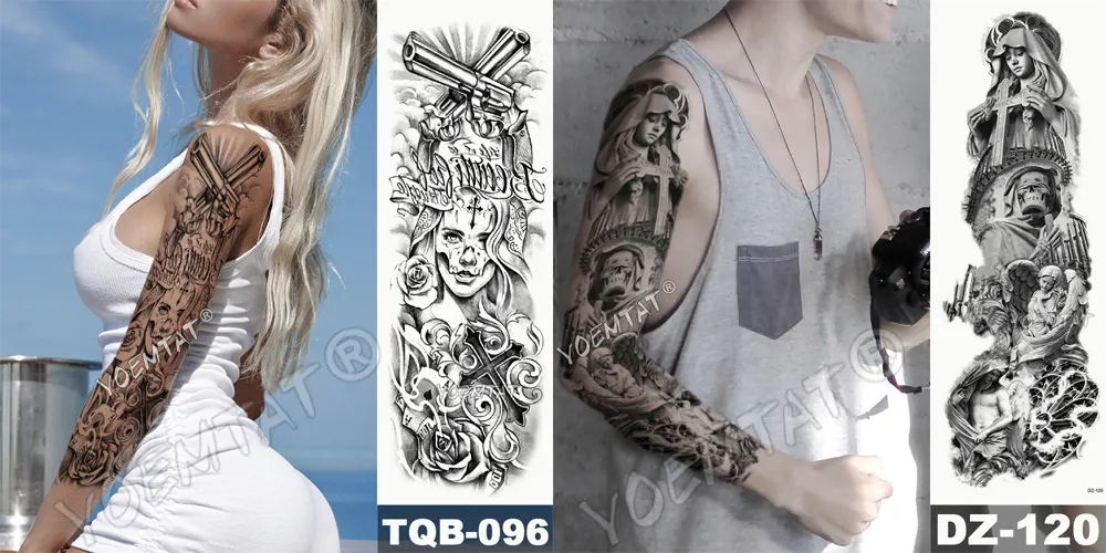 Buy Nirvana Viking Semi-permanent Tattoo Lion Semi Tattoo Half Sleeve Tattoo  Temporary Tattoo 114mm197mm Online in India - Etsy