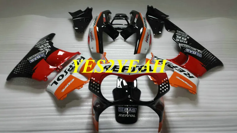 Motorcykel Fairing Body Kit för Honda CBR900RR 893 91 92 93 94 95 CBR900 RR 1991 1995 Röda Orange Fairings Bodyowrk + Presenter HB10