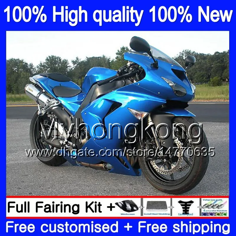 Kaporta KAWASAKI ZX 10 R ZX1000C ZX10R 2006 2007 Parlak mavi 215MY.80 ZX1000 C ZX10R 06 07 ZX 1000cc ZX 10R 06 07 ABS Kalafatlama