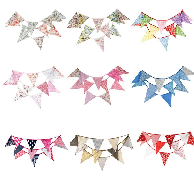 Atacado Bigger bandeiras Tecido Bunting Personalidade Decoração de Festa de Aniversário de Casamento indiano tenda Decoração Guirlanda De Jardim