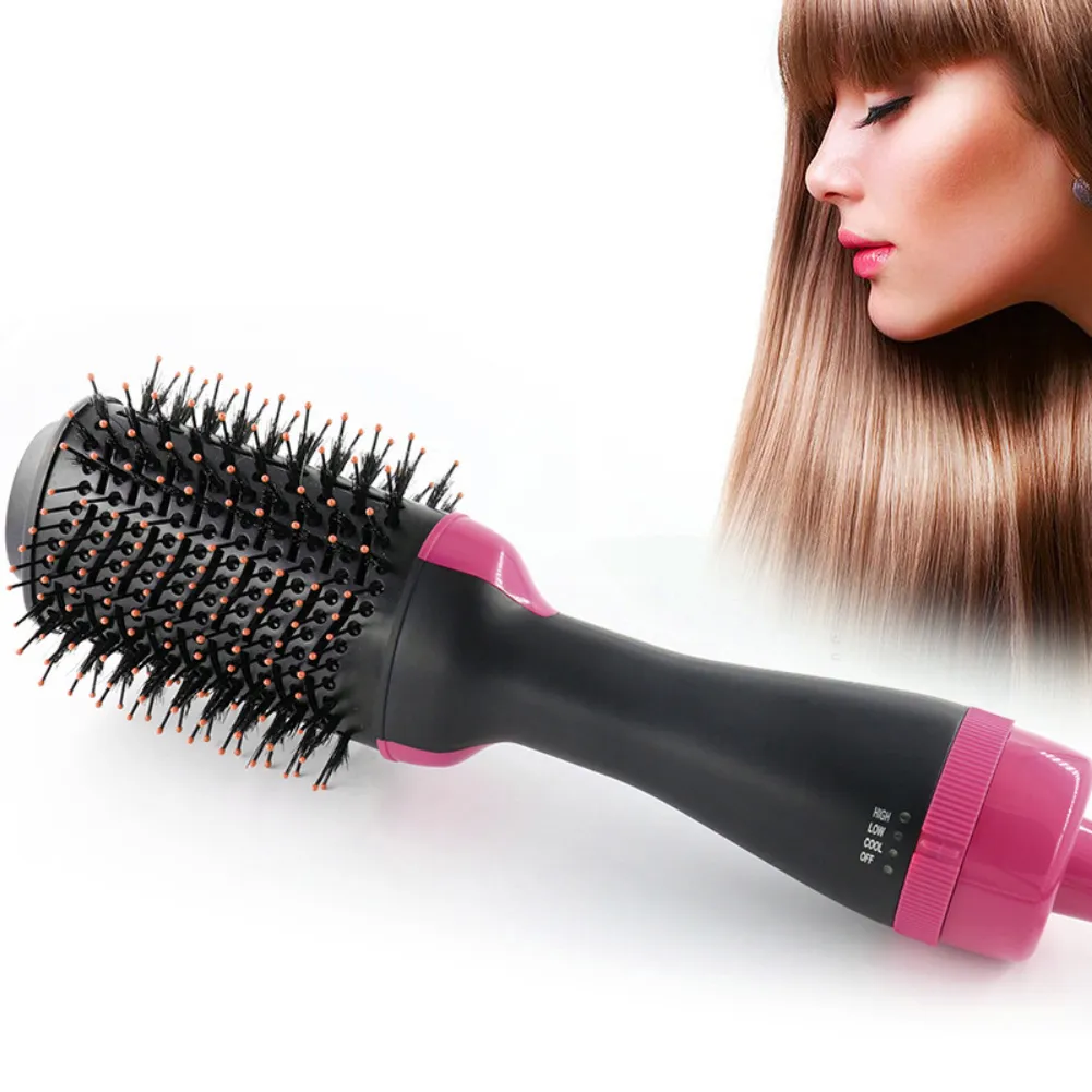 Hair Brush Hairdressing Curling Hair Dryer & Volumizer Negative Ion Generator Hair Curler Straightener Styling Tools Dropship SH190729
