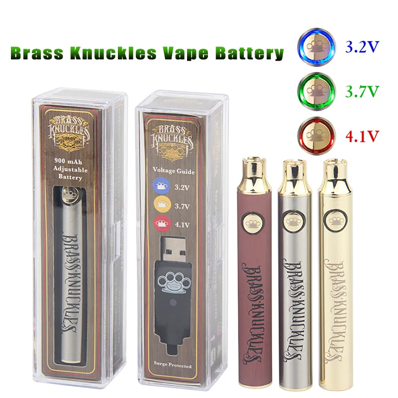 Brass Knuckles Vape Pen 900 MAh 650 MAh Adjustable 3 Heat Setting