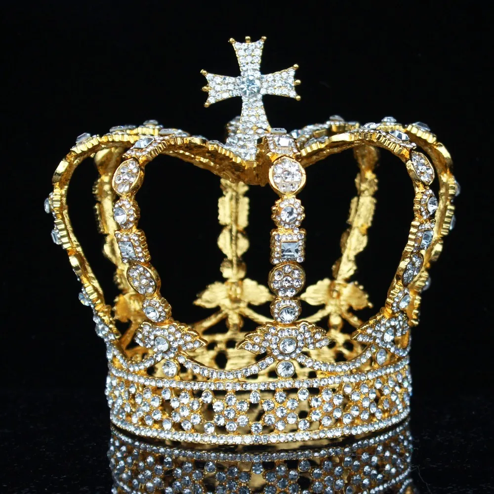 Queen gold tiara crown royal vintage jewelry Amazon.com: EliteBloom Hair Jewelry Crown Tiaras for Women  main image 2