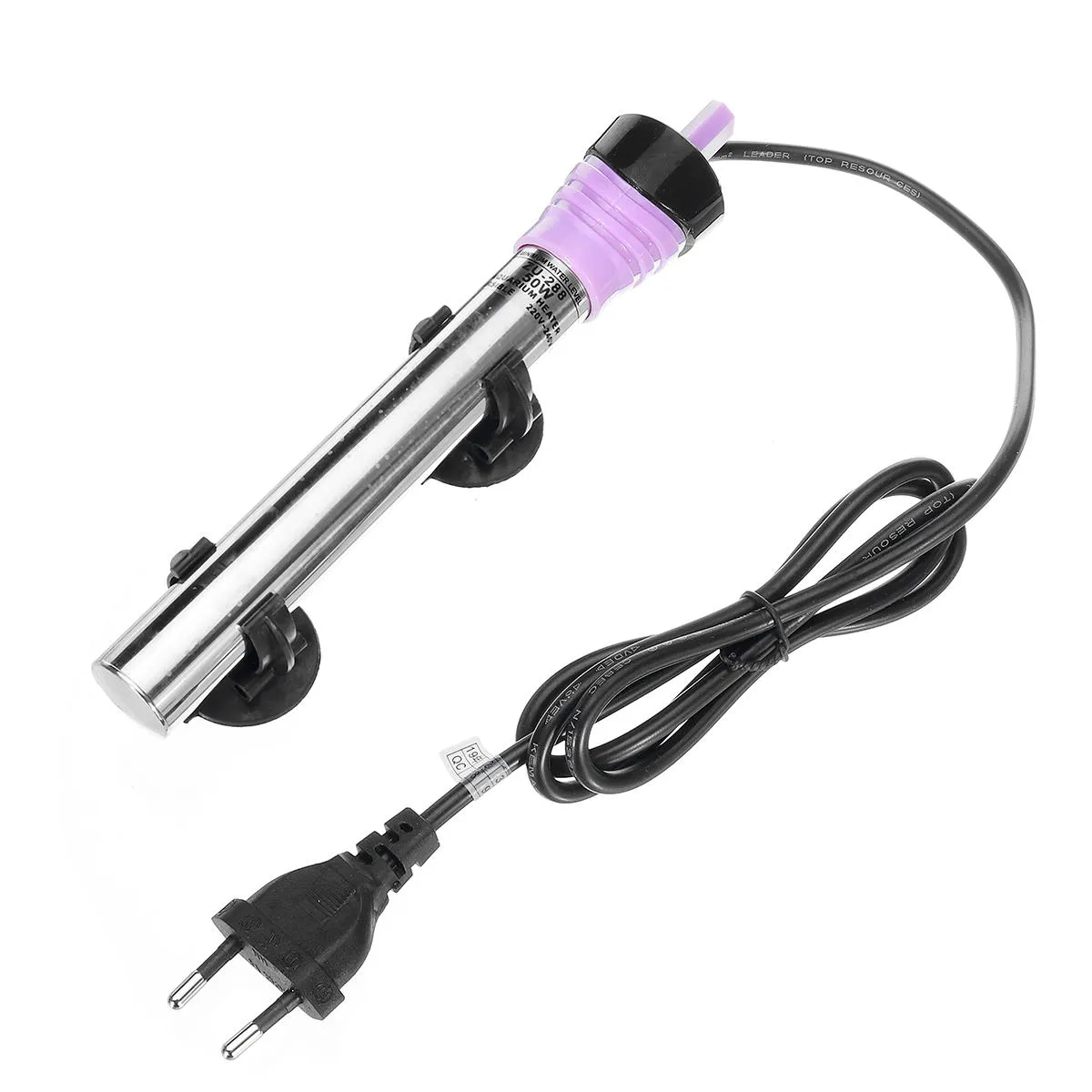 50-500W Aquarium submersible Chauffe-eau en acier inoxydable Fish Tank Rod Chauffage - 50W bouchon UE