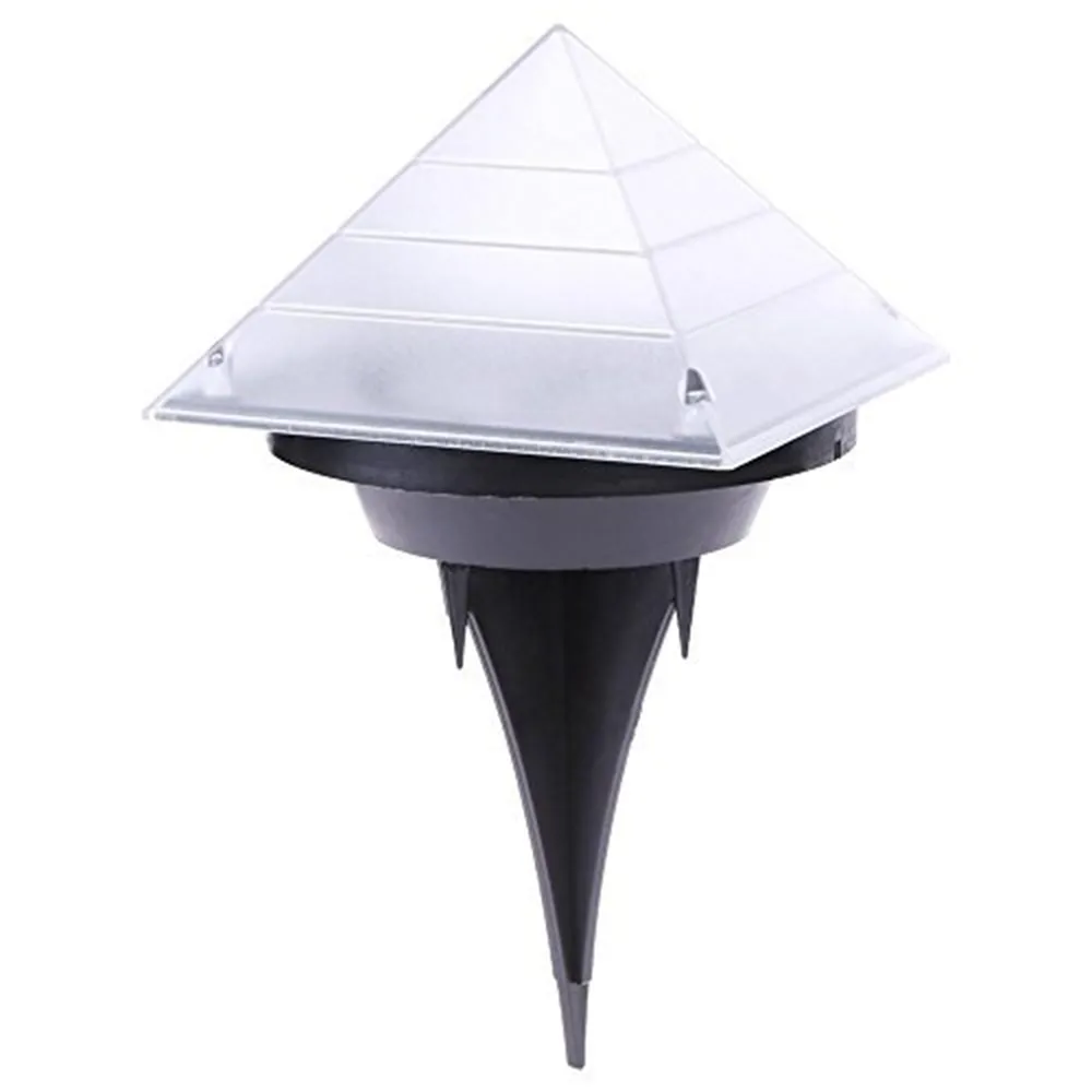 BRELONG Sensor Solar Ground Lights Pyramid Shaped Underground Buried Light Outdoor Garden Lawn Path Lamp 1PC