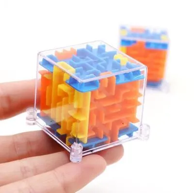 Acheter Cube labyrinthe 3D de 6cm, jouet pour enfants, boule en métal,  Puzzle éducatif d'apprentissage du cerveau pour enfants et adultes