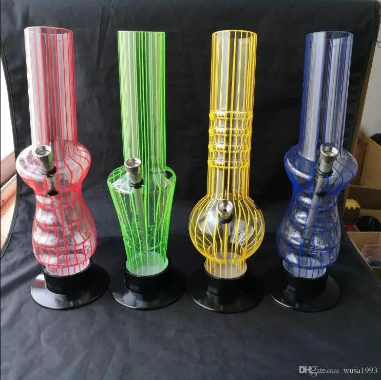 32cm Yüksek Karışım Renkli Akrilik Bong Nargile Sigara Metal Boru Cam Bong Bubblers Tocabbo Su Borusu, Renk Rastgele Teslimat