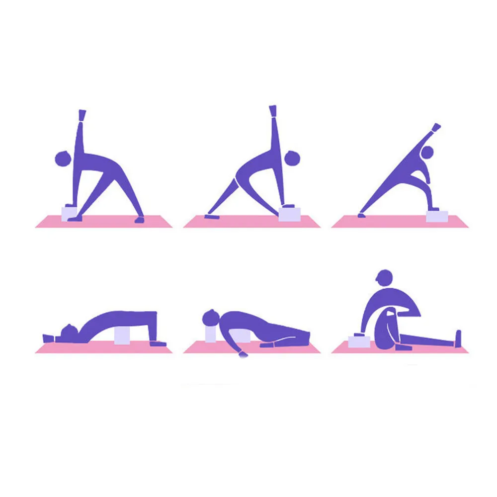 Bloques de yoga de 9 x 6 x 3 pulgadas, paquete de 4 bloques de espuma de  ladrillos de yoga de alta densidad para mejorar la fuerza, flexibilidad y