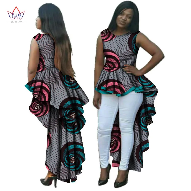 BRW Dashiki African Wax Print Long Dresses For Women Plus Size African ...