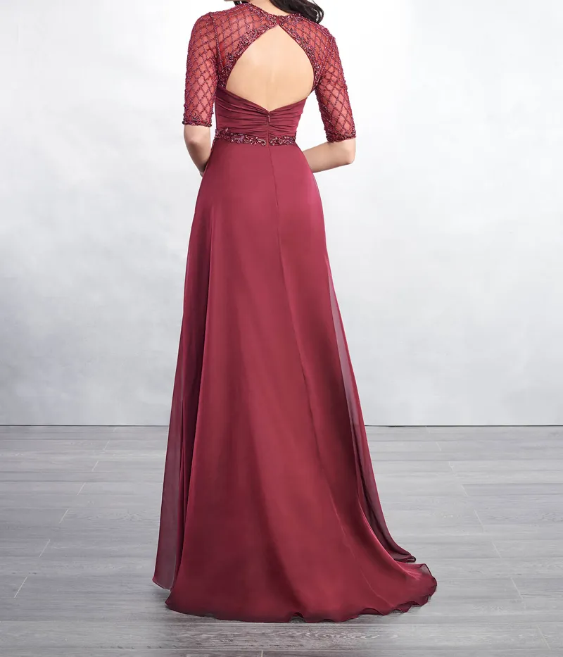dark burgundy dress La Femme 31151 main image 1