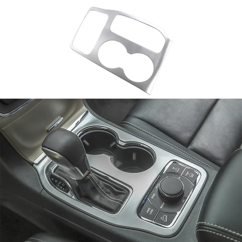 ABS Silver Gear Shift Panel Dcoration Cover For Grand Cherokee 2016 UP High Quality Auto Interior Accessories