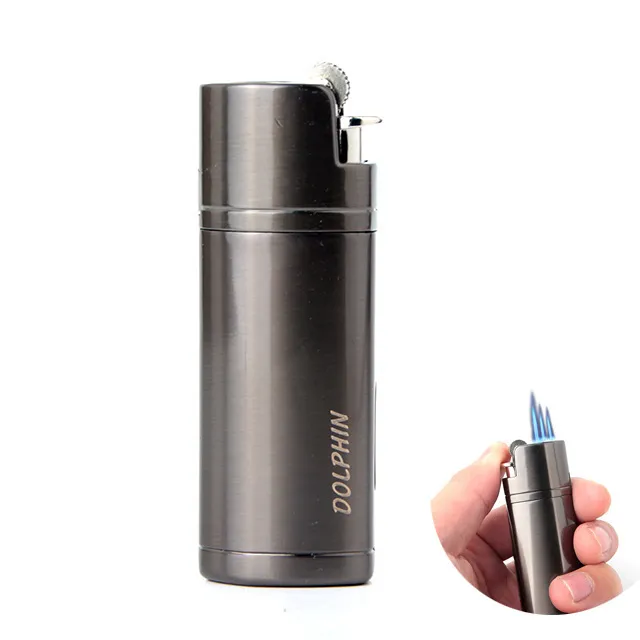 Three Straight Fire Torch Cigar Lighter Windproof Metal Flame Lighter for  Cigarette Use from Dhgate Lighters