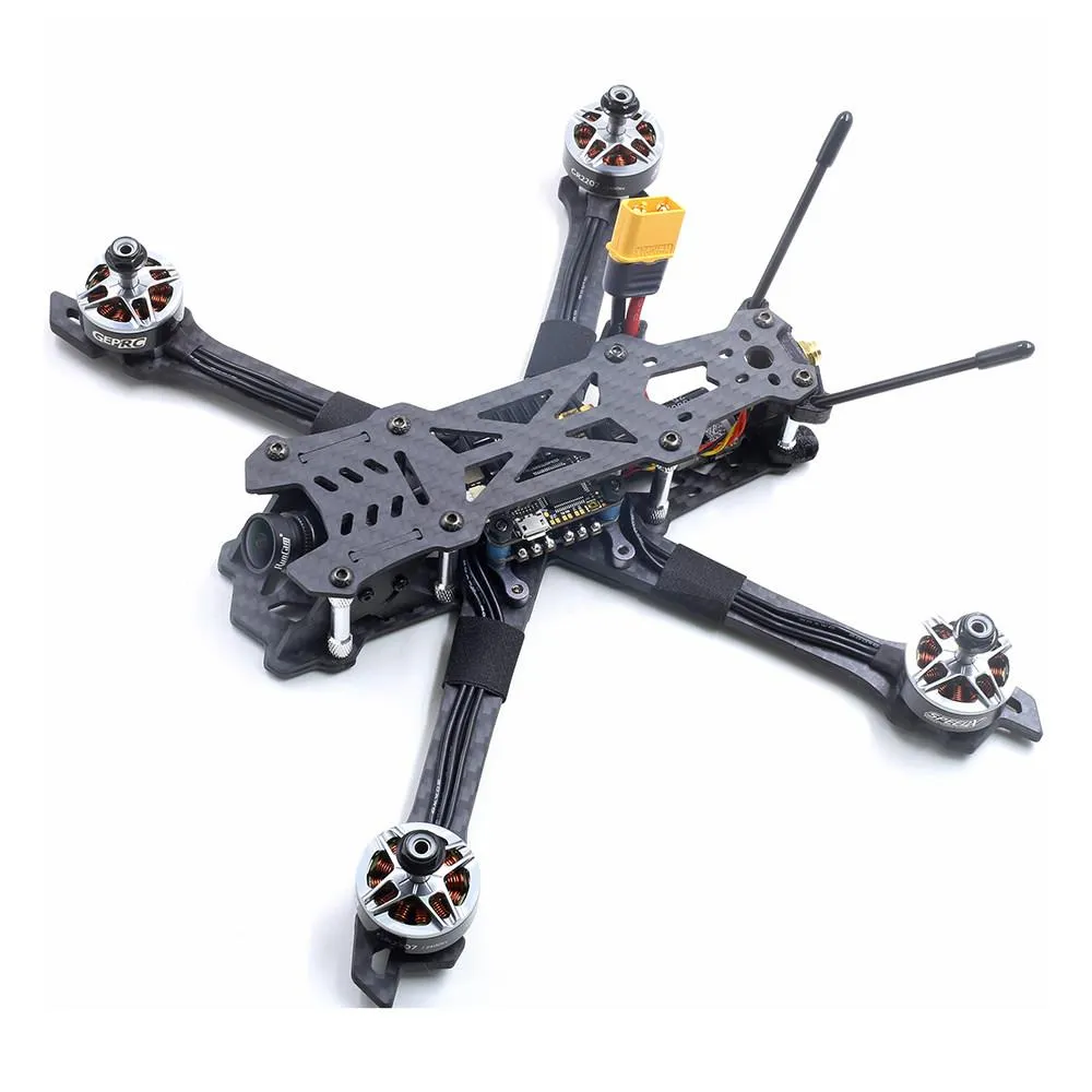 Drone de course gerpc Mark2 230mm FPV F405 FC OSD 5V/3A BEC BLHeli_s 40A 2-5S ESC 5.8G 48CH VTX R-XSR récepteur BNF-argent