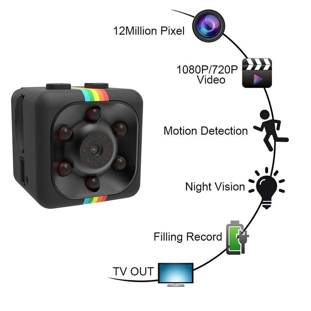 SQ11 1080 وعاء سيارة dvr داش كاميرا للرؤية الليلية كاميرا المحمولة البسيطة مايكرو كاميرات الرياضة مسجل فيديو كاميرا dv كاميرا cctv ir