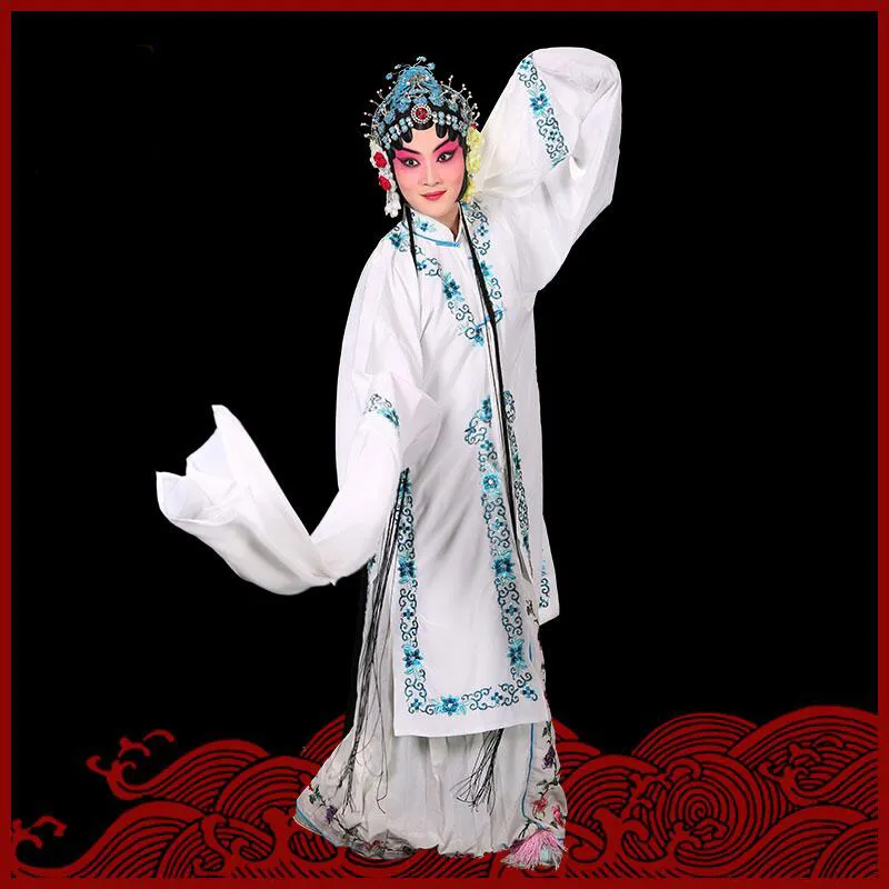 Traditionele Chinese Beijing Opera-uitvoeringen Stage Draag Kleurrijke Damesklassieke Lange Mouw Danskostuums Cosplay Drama Jurk