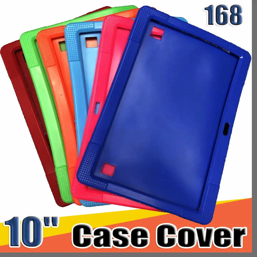 168 goedkoopste 50 stks anti stof kids kind zachte siliconen rubber gel case cover voor 10 "10,1 inch A83T A33 A31S Android tablet PC Mid gratis DHL