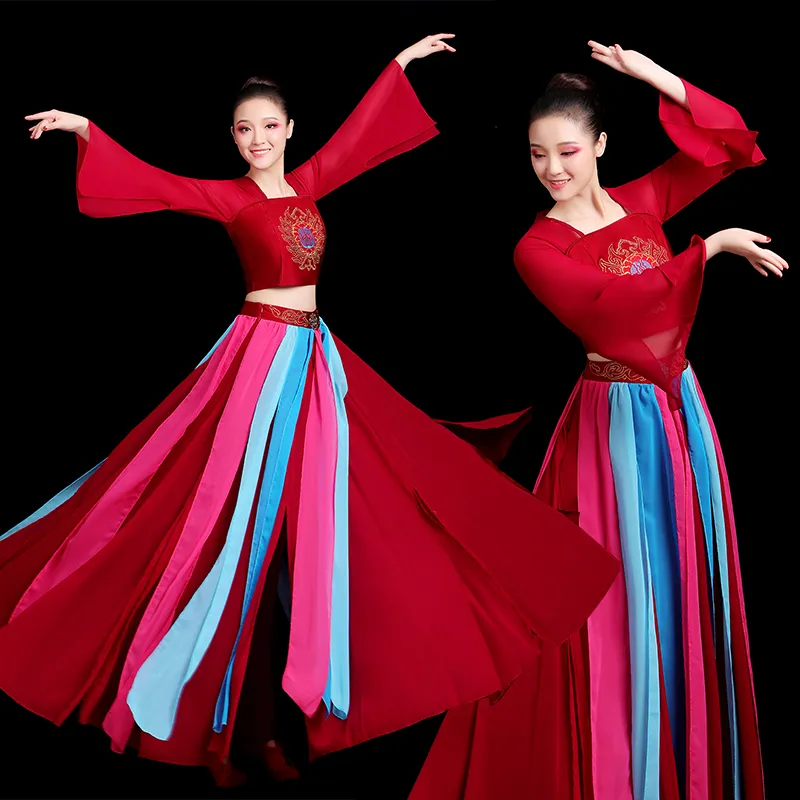 Trajes de danza cl sica para mujer elegante traje de danza antigua de estilo chino traje moderno Set257Z