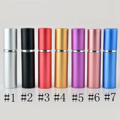 Butelka perfum 5 ml aluminium anodowane kompaktowe perfum Atomiser Atomizer Atomizer Zapach szklany butelka mieszana eea840 BL