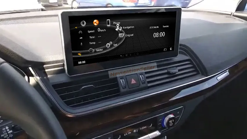 الروبوت 10.0 سيارة ستيريو سيارة راديو سيارة دي في دي GPS الملاحة الوسائط المتعددة لأودي Q5 2017 2018 2019 EasyConnect بلوتوث واي فاي