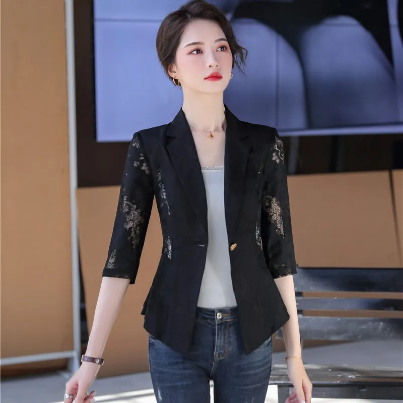 Casual Moda Para Mujer Negro Blazer Mujeres Chaquetas Manga Desgaste De La Oficina Elegante Ropa Femenina Estilos De 48,21 € | DHgate