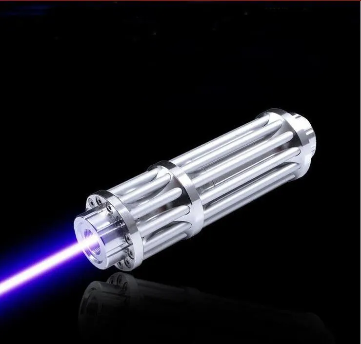 Super puissant militaire 500000m 450nm Mw pointeur laser bleu vue Laser  lumière LED lampe de poche Lazer torche chasse