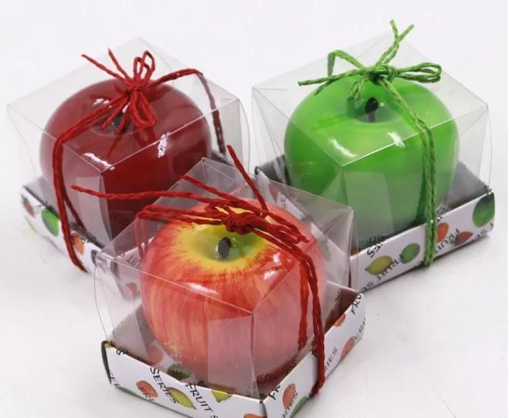 Świece Owocowe Apple Shaped Candle Pachnące Bugie Festiwal Atmosfera Romantyczny Party Decoration Widoczne Eve Nowy Rok Decor Sn1621