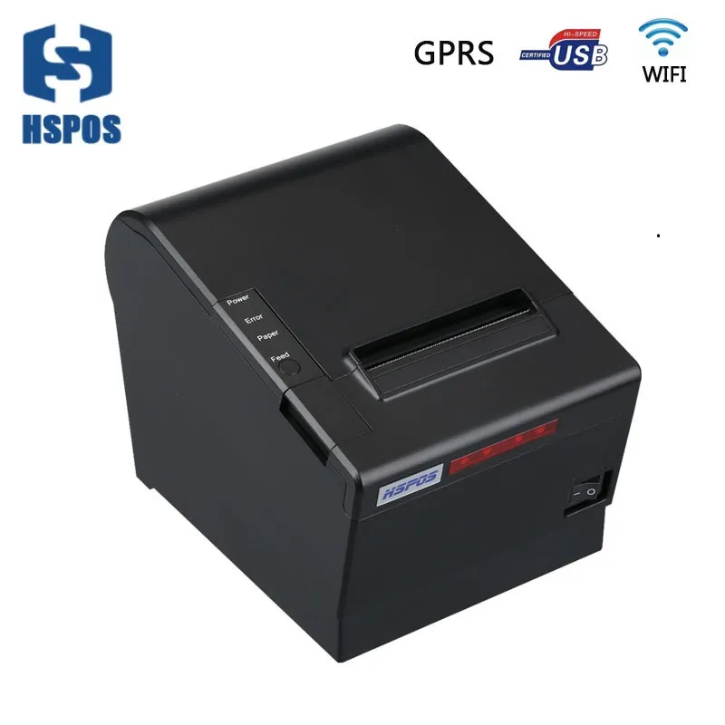 Kesici Destek LOGO grafiksel indirme ve baskı HS-C80ULWG termal yazıcıdan IOT yüksek hızlı USB Lan WIFI GPRS bağlantı noktası 80mm