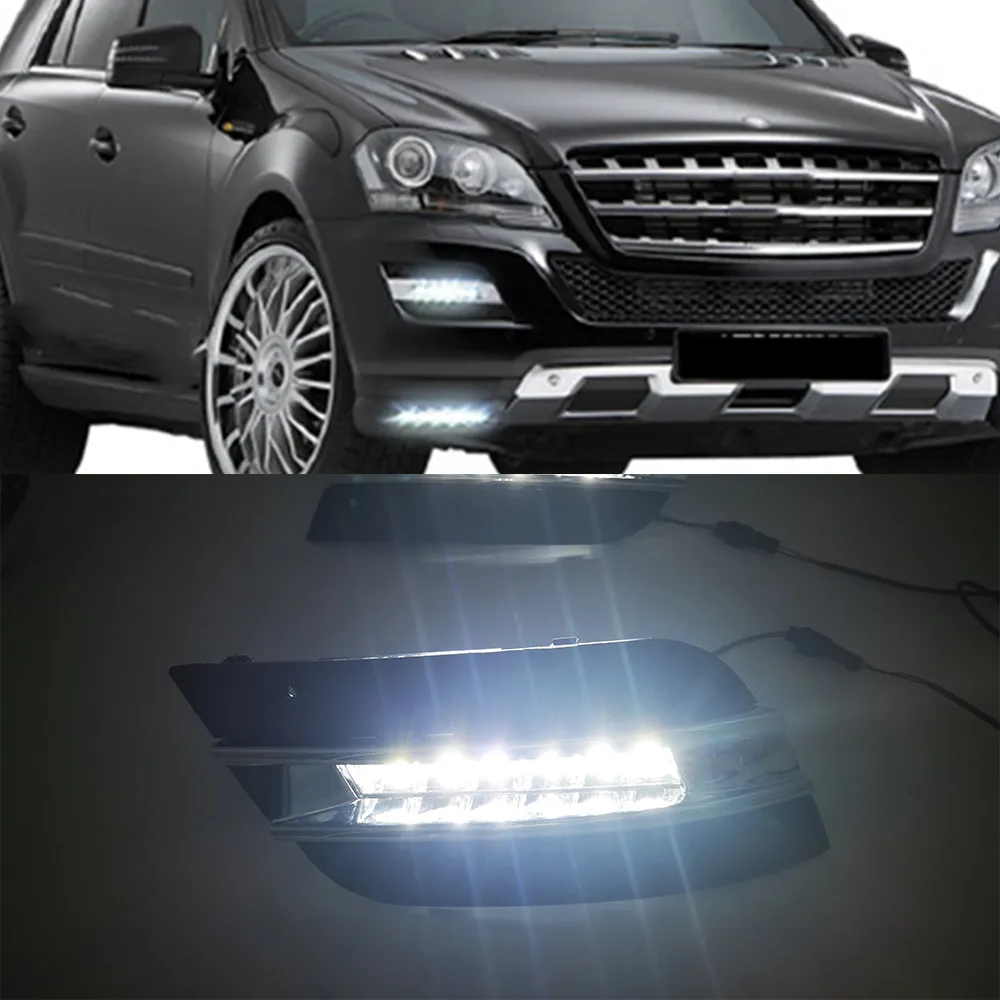 1 Set DRL Tagtime Lauflichter Nebelscheibe Lampe Abdeckung Auto Styling für Mercedes Benz ML350 W164 ML300 ML320 2010 2011