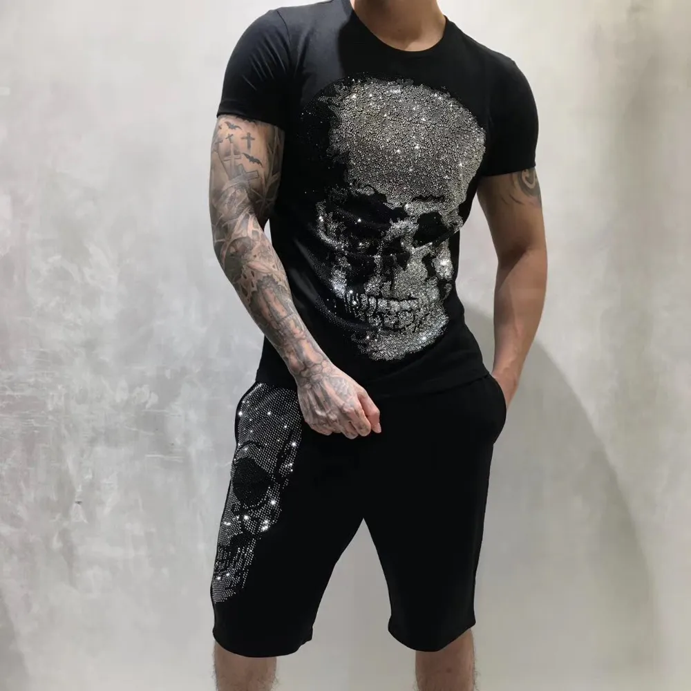 PP Rock Style Summer Men Designer T shirt Diamond Skull Brand clothing fashion t shirts Women T-shirt high quality Hip Hop Tees 201914