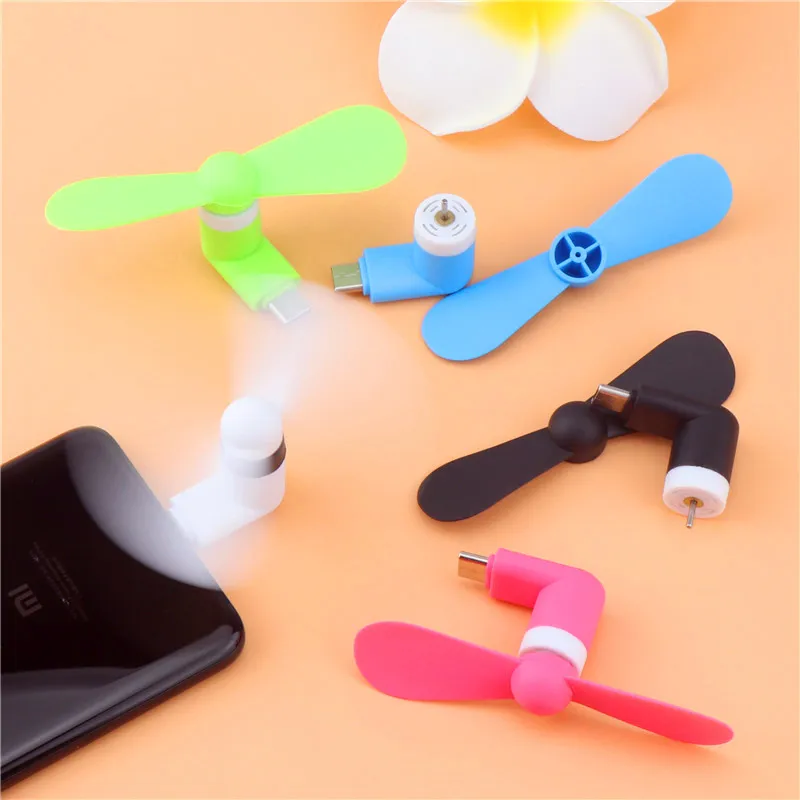 Draagbare 3 2 in 1 Mini Micro USB Fan door Smartphone Mobiele Mobiele Telefoon Fans Cool Cooler hand-held voor Android Type C Mobiele Telefoons