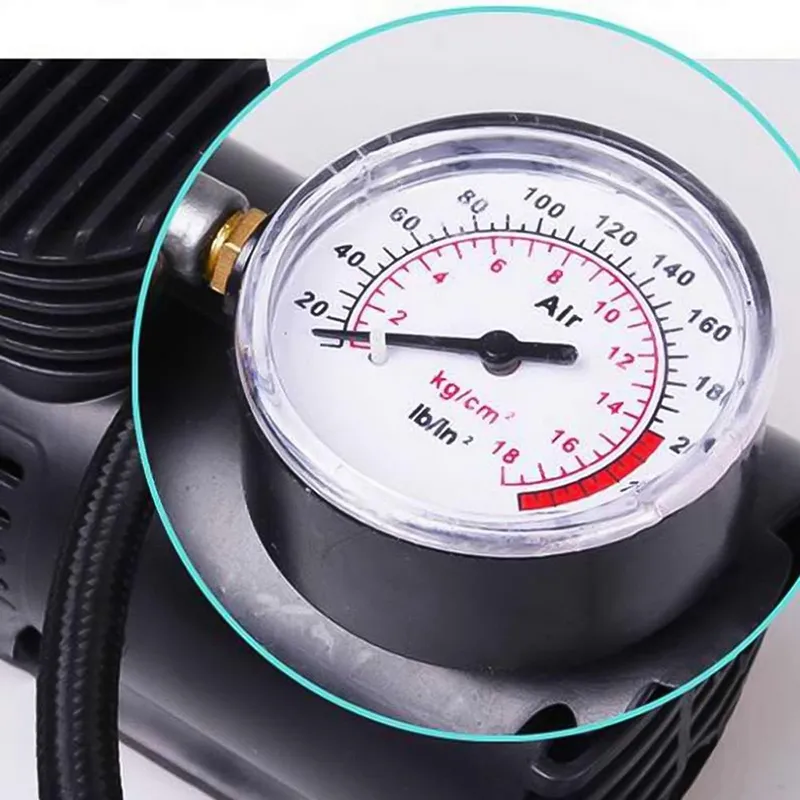 Air Compressor Pump, Car Air Pump Portable Tire Inflator Pump + Gauge 12V  300 PSI Tire Pump for Car, Truck, Bicycle, and Other Inflatables