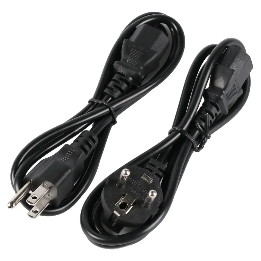 Al por mayor 1.2M 3 pin Eu US Au Au UK COMPUTADOR PC CA AC Cable Adaptador de alimentación Cable para la netbook de la impresora Games jugadores de juego Cámaras Eu Powe Plug