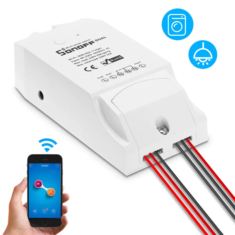 Sonoff dual R2 control a linee separate