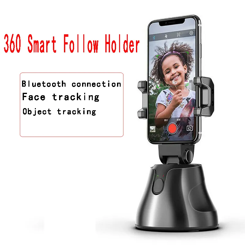 All In One Auto Tracking Phone Holder: Portable 360° Rotation