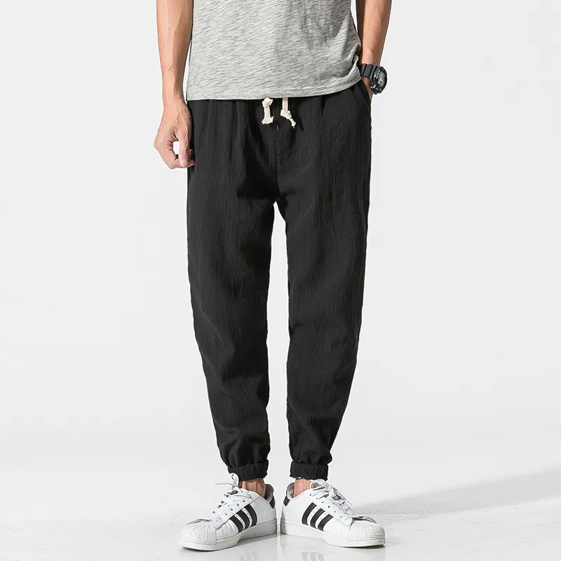 Carga masculina calças de jogging verão designer moda corredores marca sólida fina casual solto plus size 5xl moletom pantalon303q
