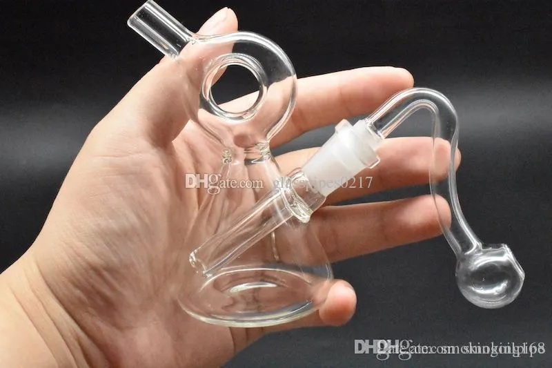 Hoge Kwaliteit Kleurrijke Mini Ketting Olie Bong Glas Tabak Dab Rig Bongs Water Pijpen Mini Rookpijp Kleine Filter Heady Beker Bong