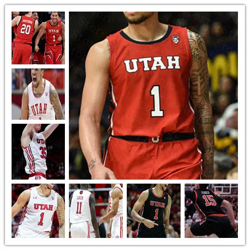 2021 Koszykówka Utes Jersey Custom Timmy Allen Jaxon Benchley Oba Gach Kyle Kuzma Riley Battin Matt Van Komen Rylan Carlson Jones 4XL