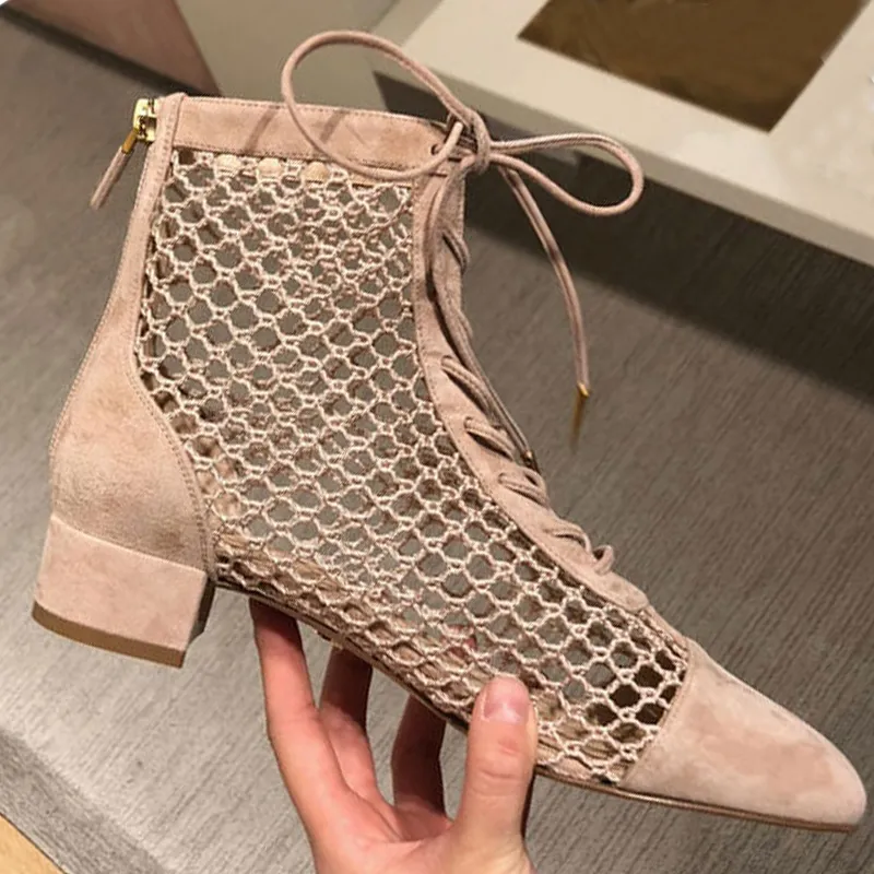 Mesh deals ankle booties