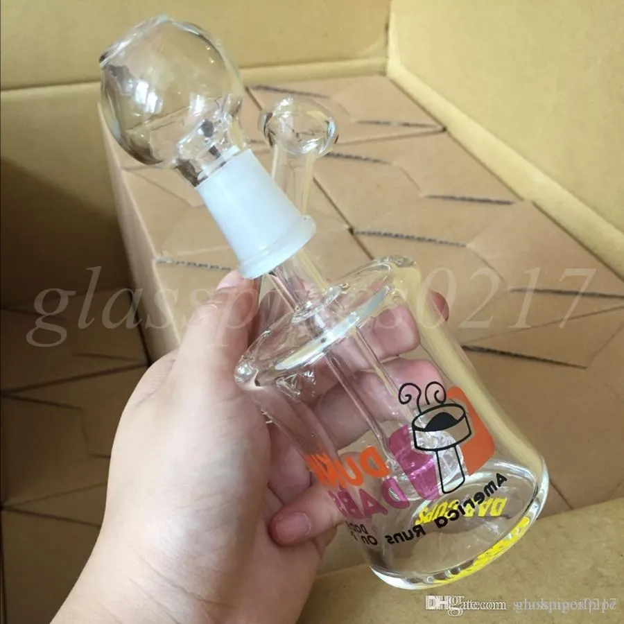 new mini Glass Bong 14mm Glass beaker Bongs Mini Oil Rigs bong Inline Percolator Water Smoking Pipe with14mm tobacco bowl nail free shipping