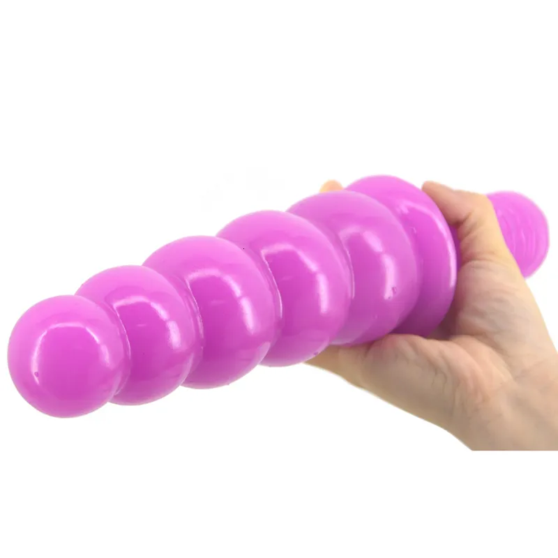 Plug Anal Progressif Silicone Violet Avec Poignée - Sextoy BDSM - Neuf