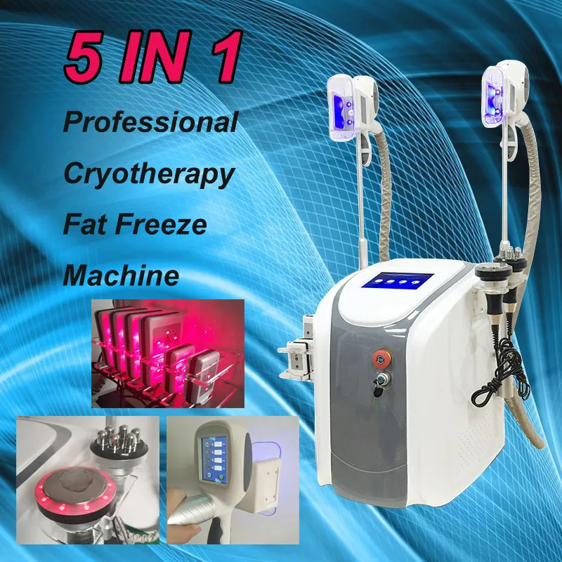 Cryo Flat Freeze Caviting RF Maszyna Odchudzająca 40K Ultradźwiękowa Podwójna kriolipoliza Uchwyty Lipolaser Machine