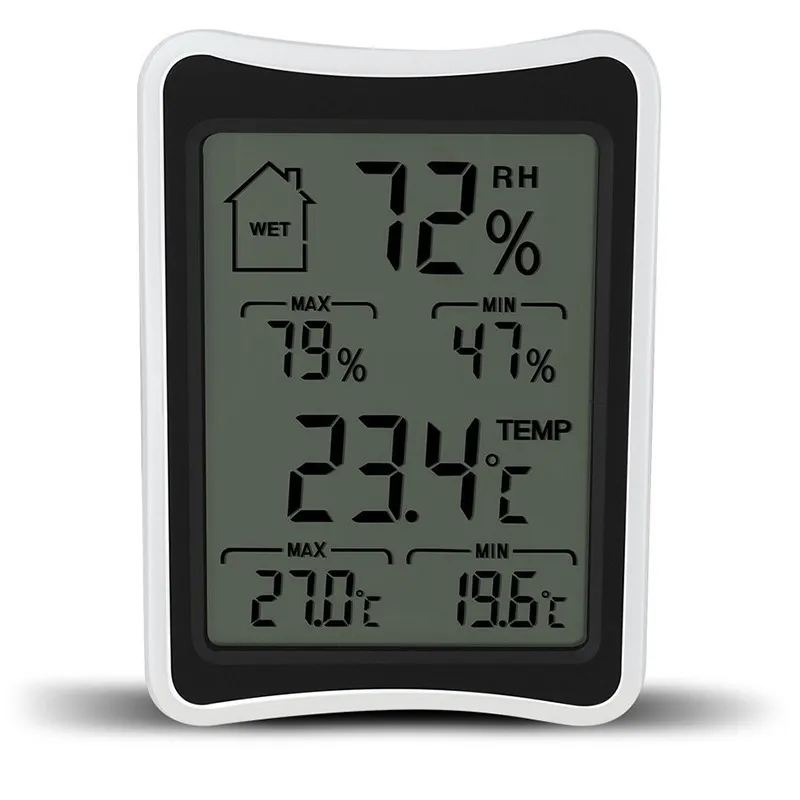 Cyfrowy Środowisko LCD Termometr Higrometr Wilgotność Miernik temperatury Duży ekran Halowy Houseometry Houseometry i Higrometr DBC VT1144