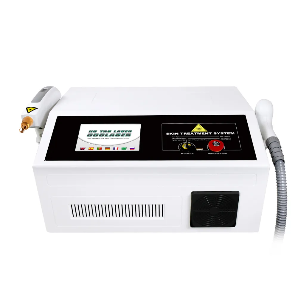 Portable CE -certificering Q geschakeld ND YAG PICO 808nm diode Laser 2 in 1 Haarpigment Tattoo Removal Machine