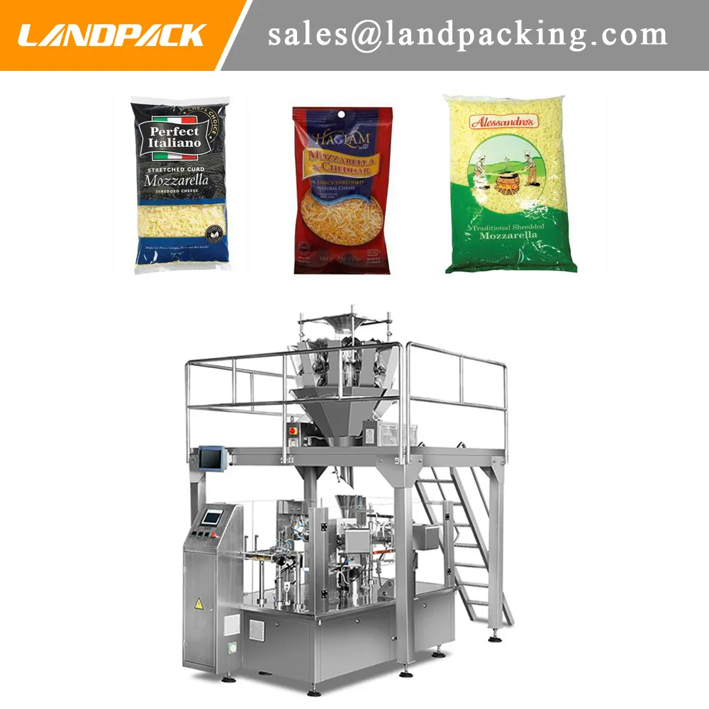 Multihead Weigher Crisp Ost Dopack Rotary Fyllnadsmaskin Zipper Förseglad förpackning