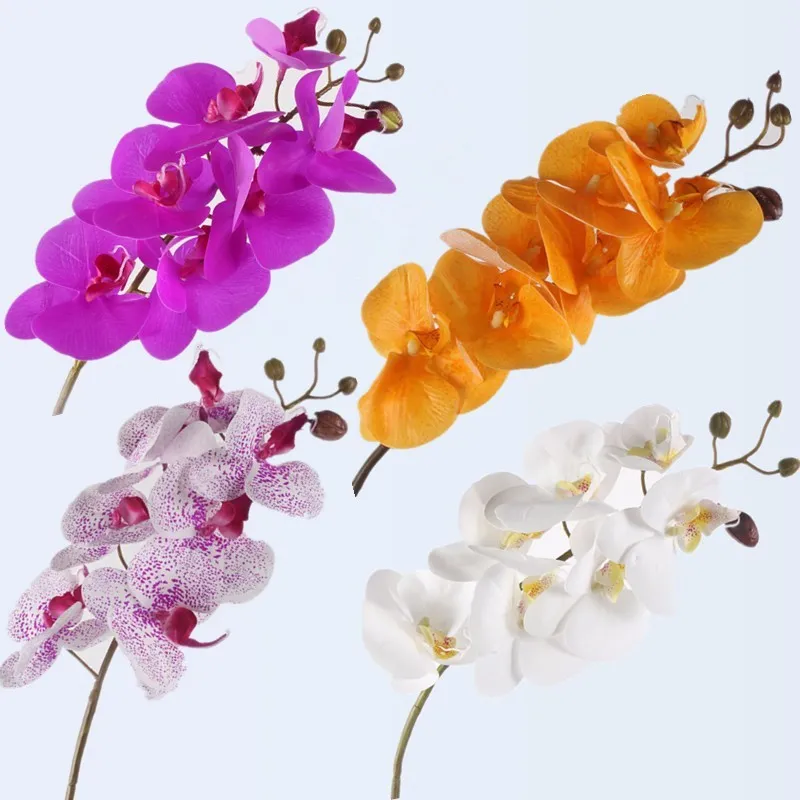 Artificial Orchid Flowers Real Touch Artificial Butterfly Orchid flores artificiales Wedding decoration home Festival Decoration (12)