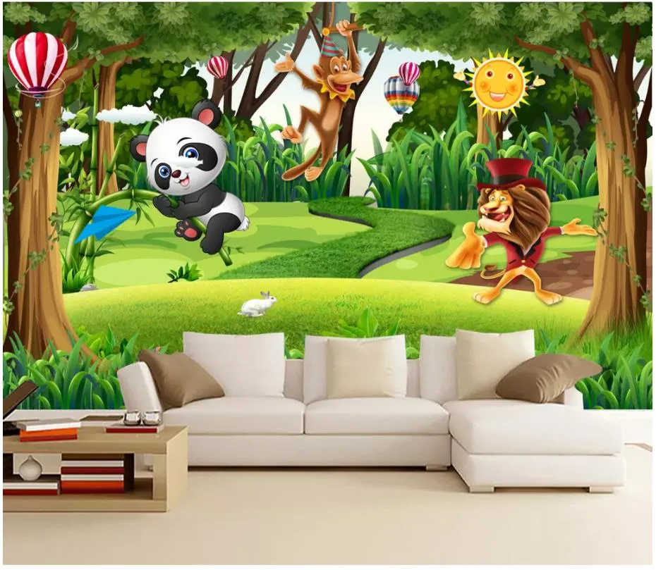 Murales de pared 3D fondo de pantalla personalizado cuadro mural papel de  pared Parque de animales